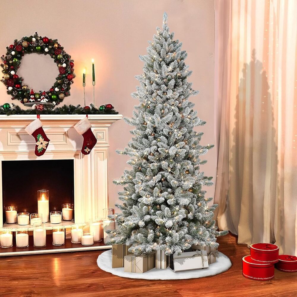 Puleo International Pre-Lit 7.5' Slim Royal Majestic Spruce A Christmas Tree